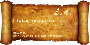 Liptay Angyalka névjegykártya